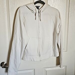 Gap Women's White Stretch Hoodie Size XL